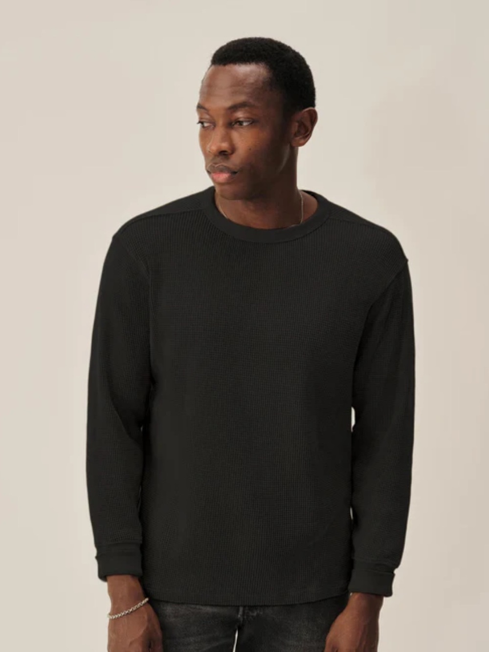 Buck Mason black vintage thermal surplus tee size XL new